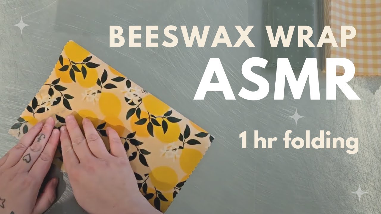 1 HOUR OF BEESWAX WRAP FOLDING ASMR 🍯