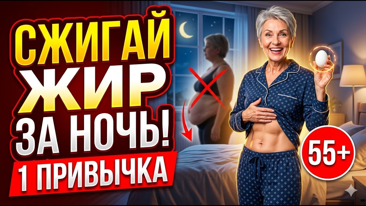 ЭТА ПРИВЫЧКА ПЕРЕД СНОМ ЗАСТАВИТ ИСЧЕЗНУТЬ ЖИВОТ! После 55 висцеральный жир сгорит