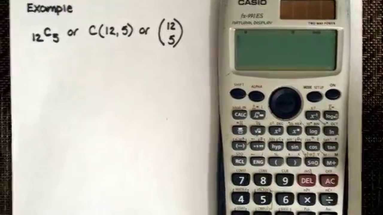Комбинация с использованием калькулятора Casio fx-991ES