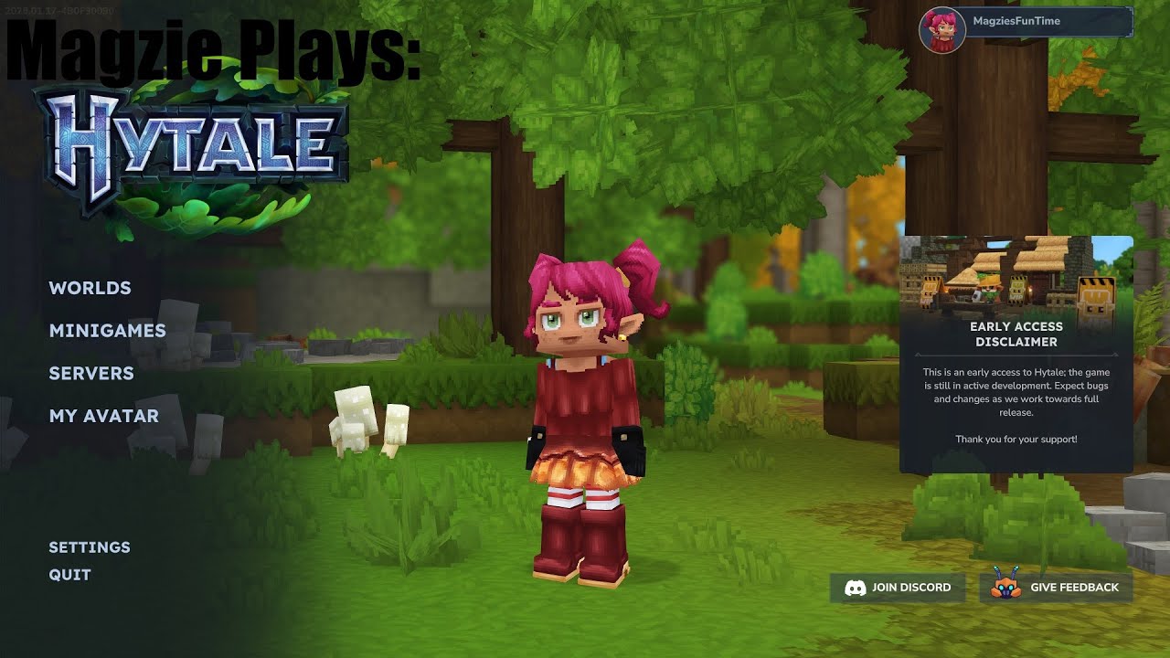 First day & Setup Up A Base Camp At Spawn:   EP:1  Magzie Covers Hytale Early Access!