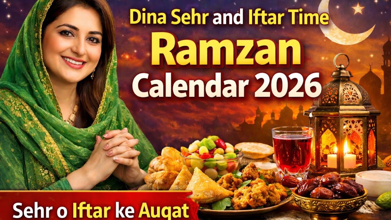 Sehri & Iftar Timing 2026 Dina Ramadan Calendar | Daily Roza Time table Dina Ramzan 2026 calendar