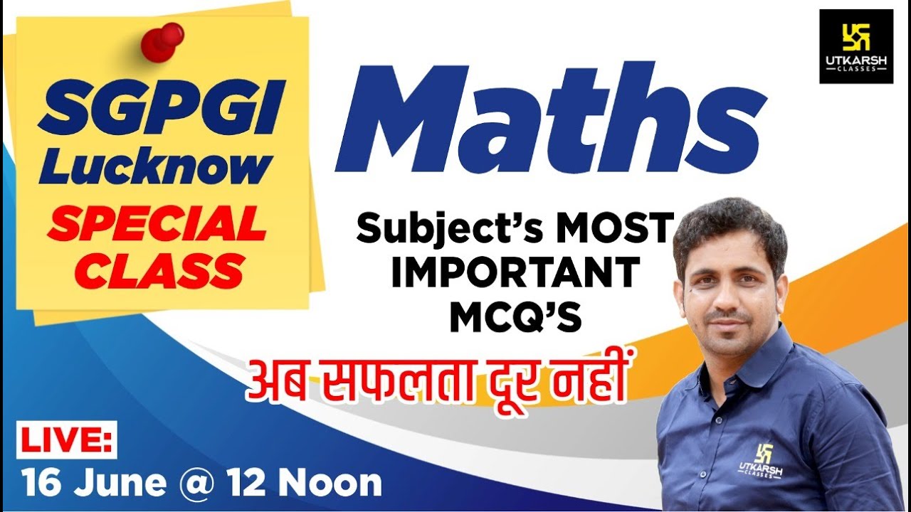 SGPGI ,Lucknow Staff Nurse 2022 | Maths #1 | Most Important Questions | By Kishore Sir