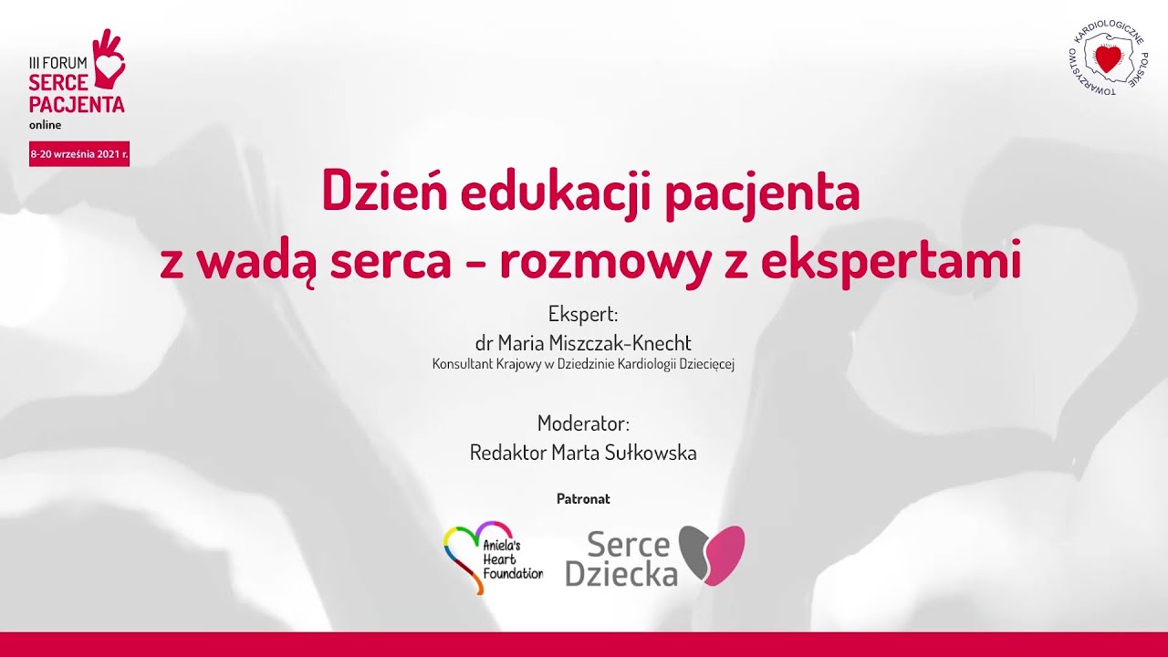 Dzień edukacji pacjenta z wadą serca - rozmowa z dr n. med. dr Marią Miszczak-Knecht