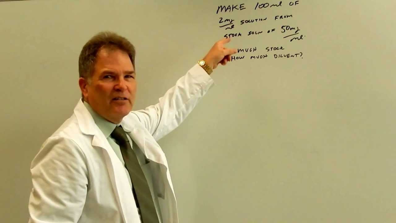 Pharmacy Calculations for Technicians - Concentrations and Dilutions