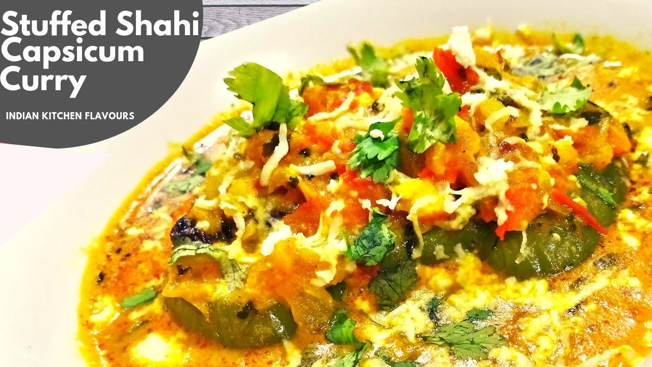 Stuffed Capsicum | Stuffed Bell peppers | Shahi Stuffed Capsicum Curry | Stuffed Capsicum by IKF