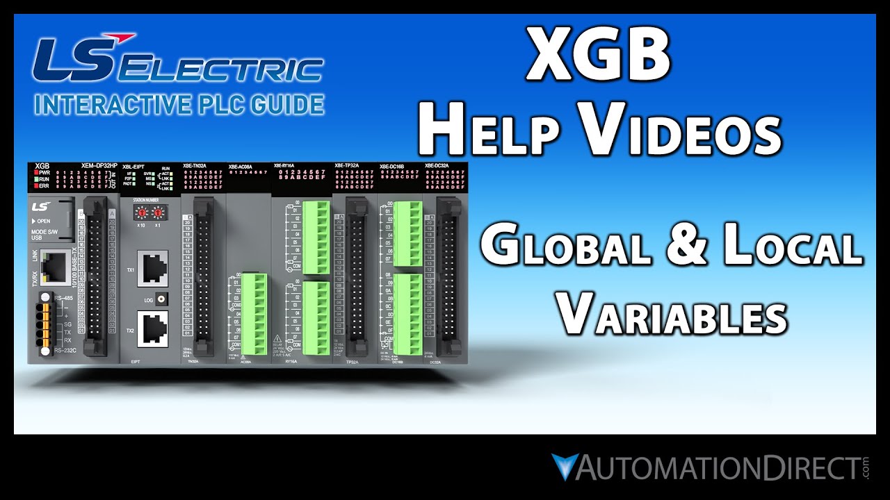 Global and Local Variables - LS Electric XGB PLC from AutomationDirect