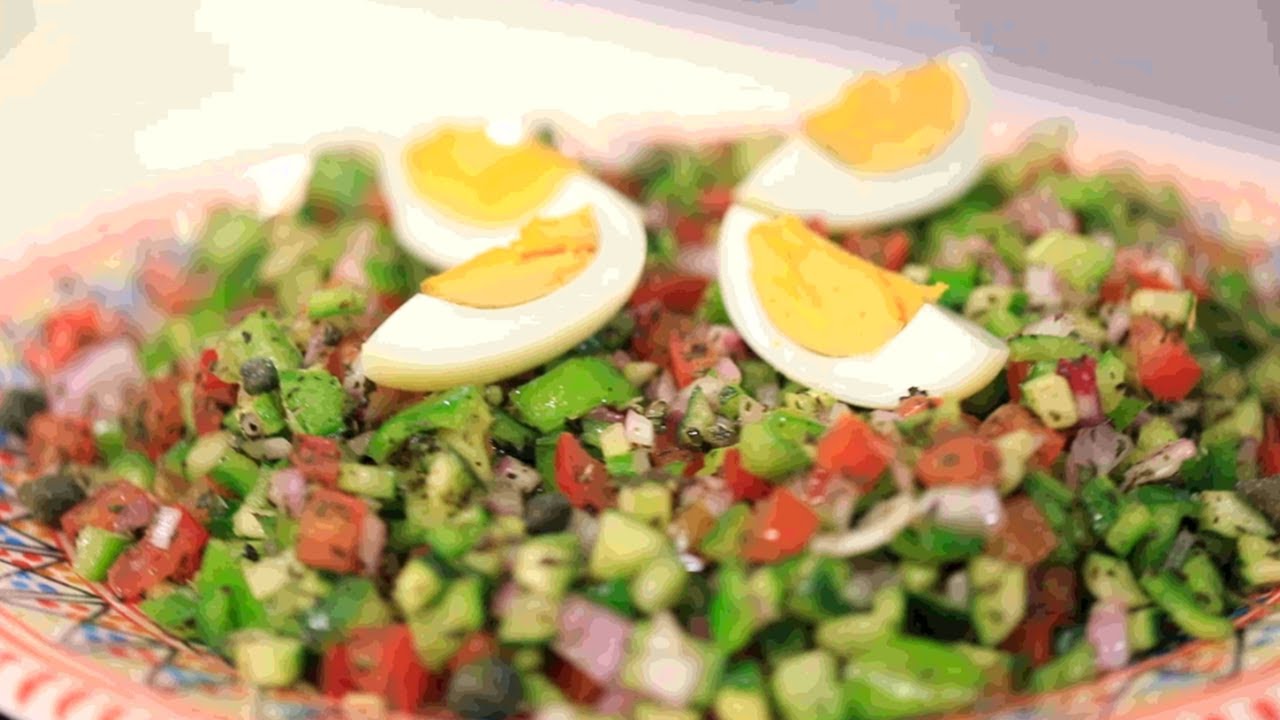 Salade verte tunisienne - سلطة تونسية خضراء