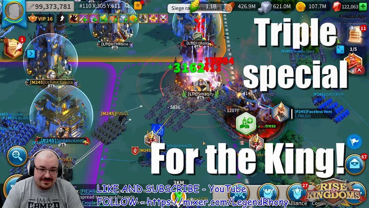 Triple siege rally - Double siege rally - only city rallies - Rise of Kingdoms
