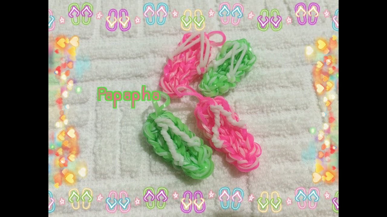 [Papapha] - สอนถักหนังยาง Rainbow Loom เป็นรองเท้ามินิ