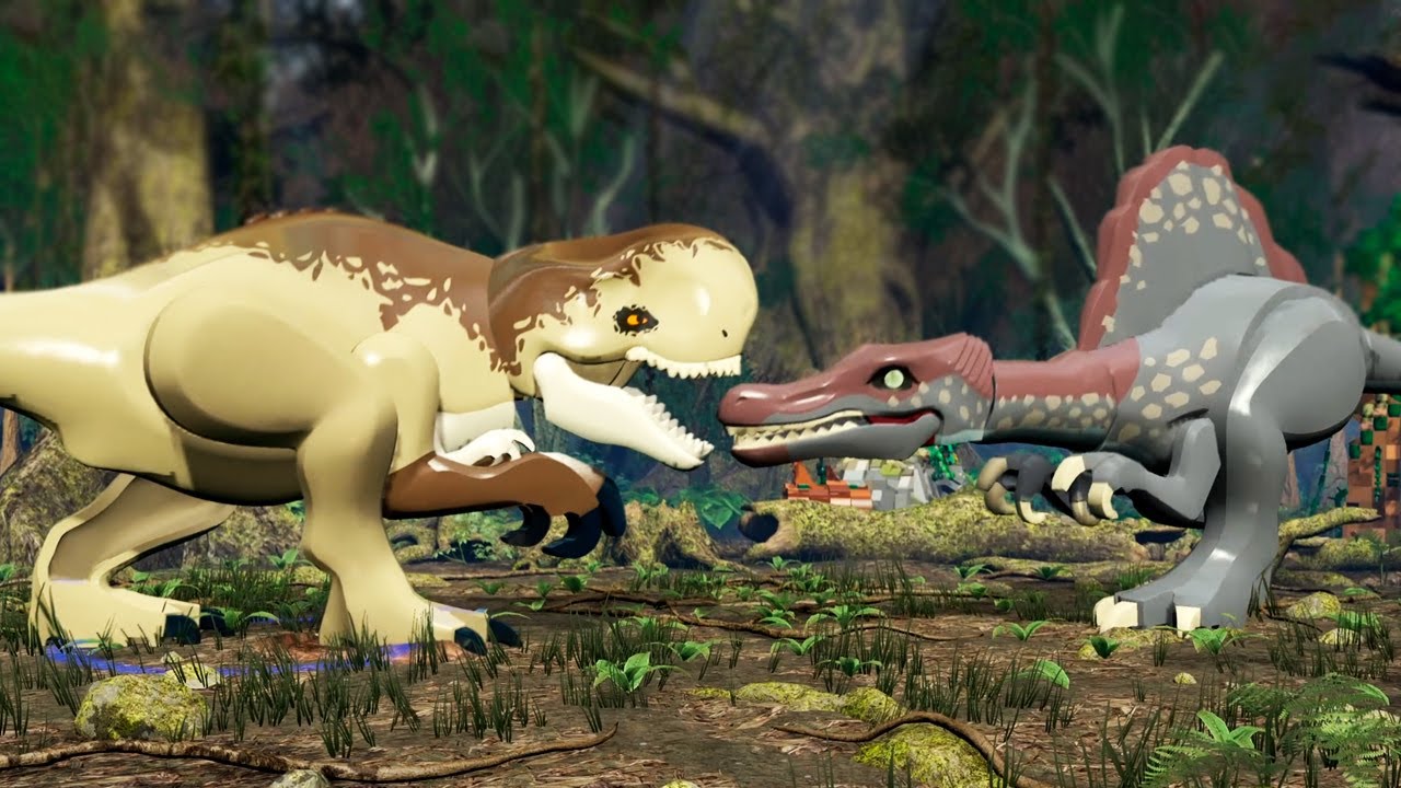 D-REX VS ESPINOSSAURO no LEGO Jurassic World