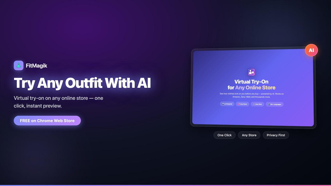 FitMagik &mdash; AI Virtual Try-On Chrome Extension | Try Clothes Online Instantly