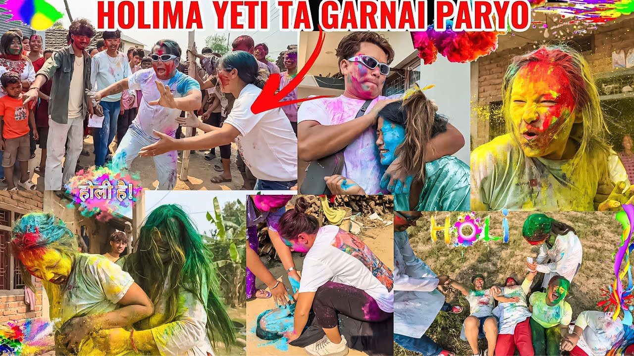 2082 SALKO HOLIMA EKDMAI RAMAILO VO 🤗 || Holi मा अण्डा आक्रमण भयो 😱 || Funny Game Kheldai Holima