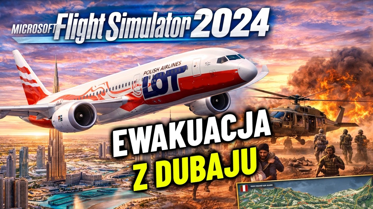 EWAKUACJA RODAKÓW Z DUBAJU BOEING 787-9 LOT w MSFS 2024