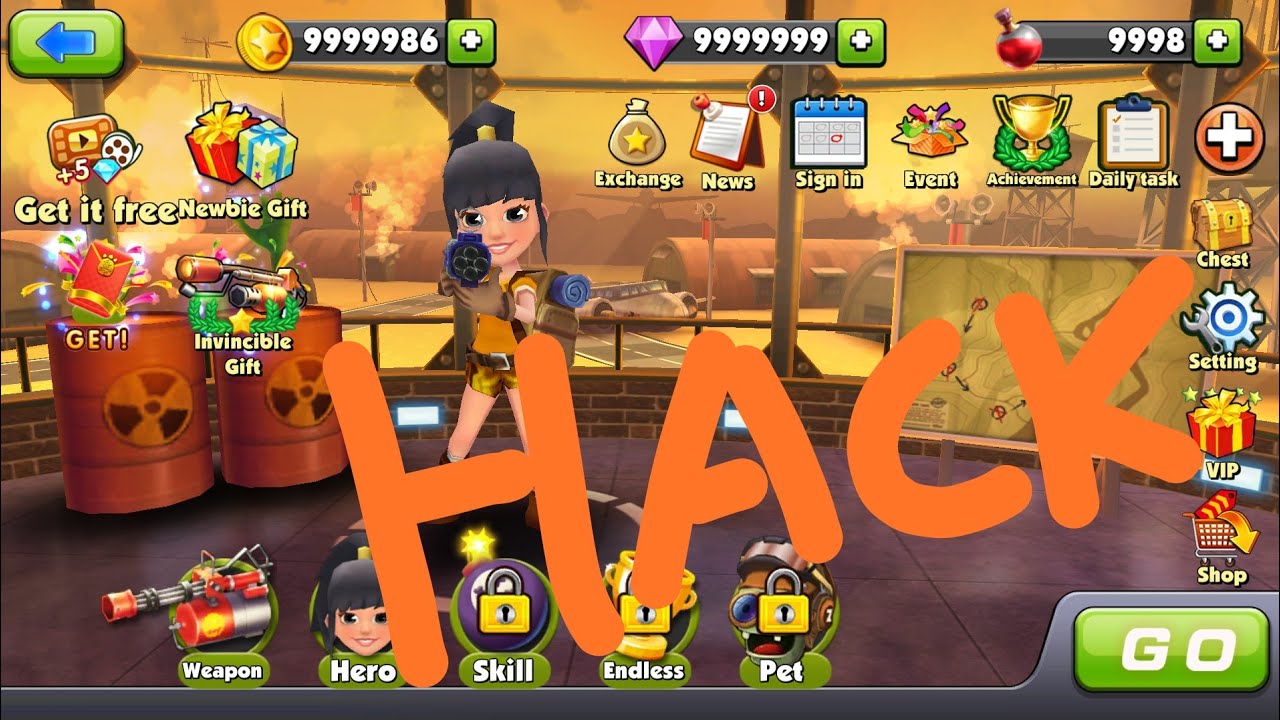 Zombie Shooter.IO HACK Coin+Diamond+[Item]Health With GG