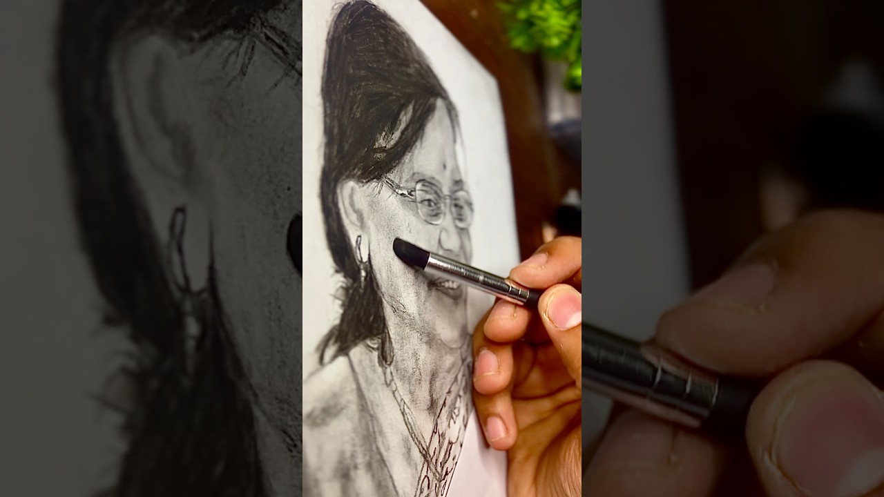 #drawing a commercial art sketch #portrait #art ￼