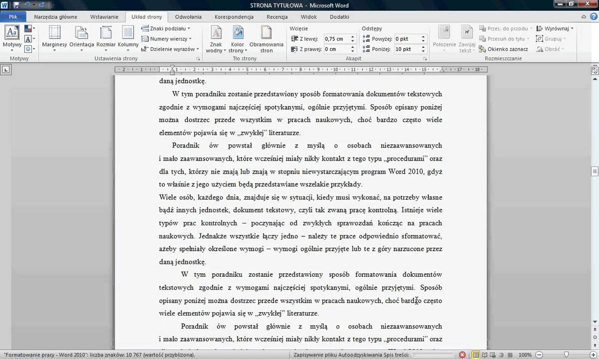 Usuwanie poszczególnych numerów stron - Word 2010
