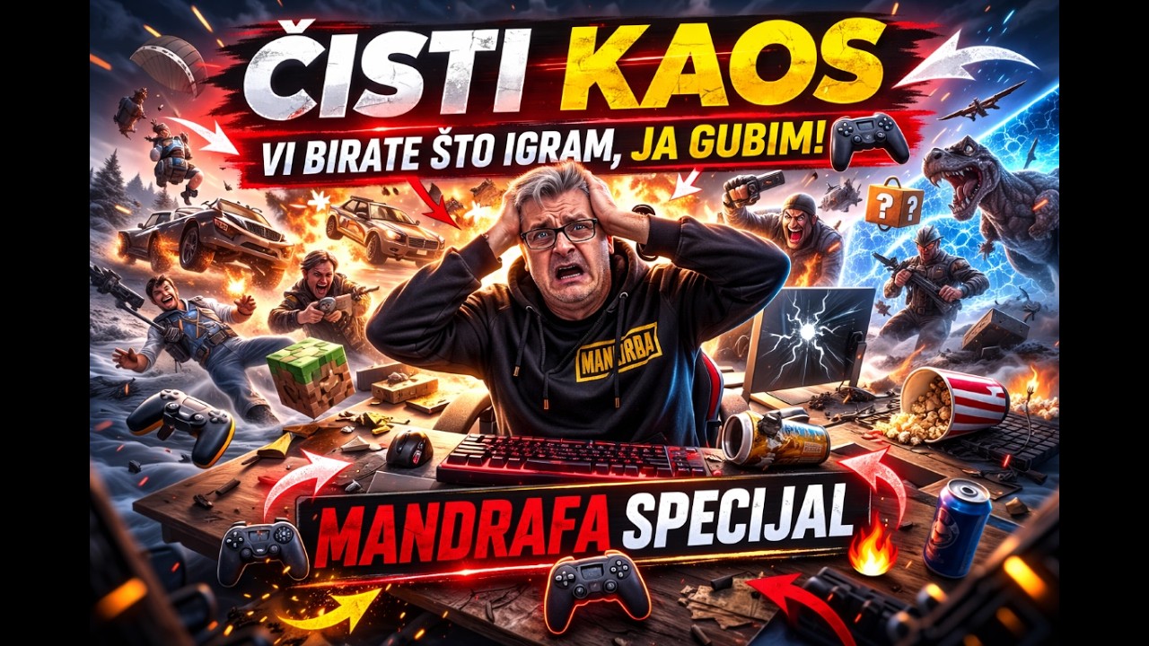 ČISTI KAOS Vi birate što igram, ja gubim - Mandrafa Specijal 🎮🔥