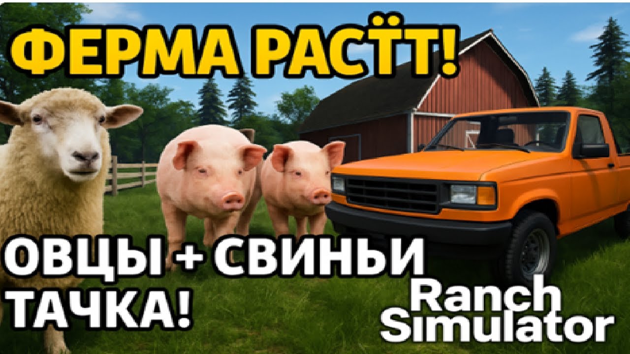 Ферма растёт  завёл овец, свиней и купил авто Ranch Simulator