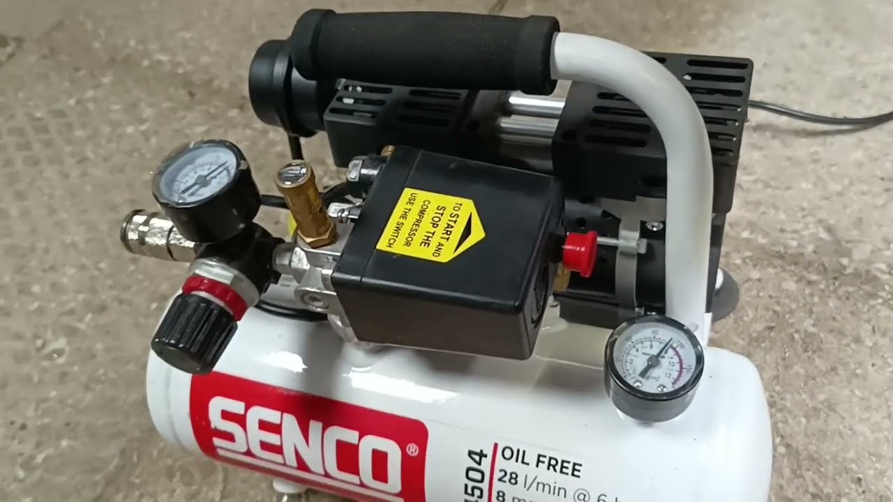 Sprężarka Senco AC4504 oraz przerobiony 24L Airpress małe zestawienie