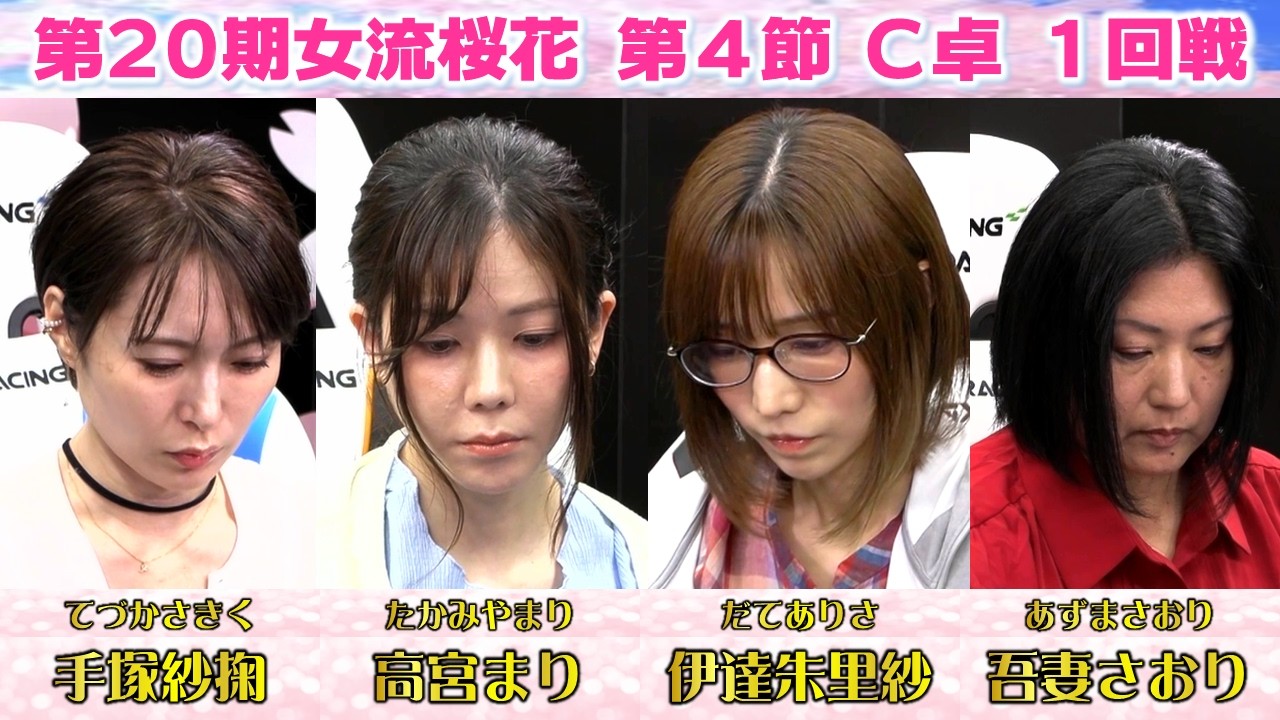 【麻雀】第20期女流桜花Aリーグ第４節C卓１回戦