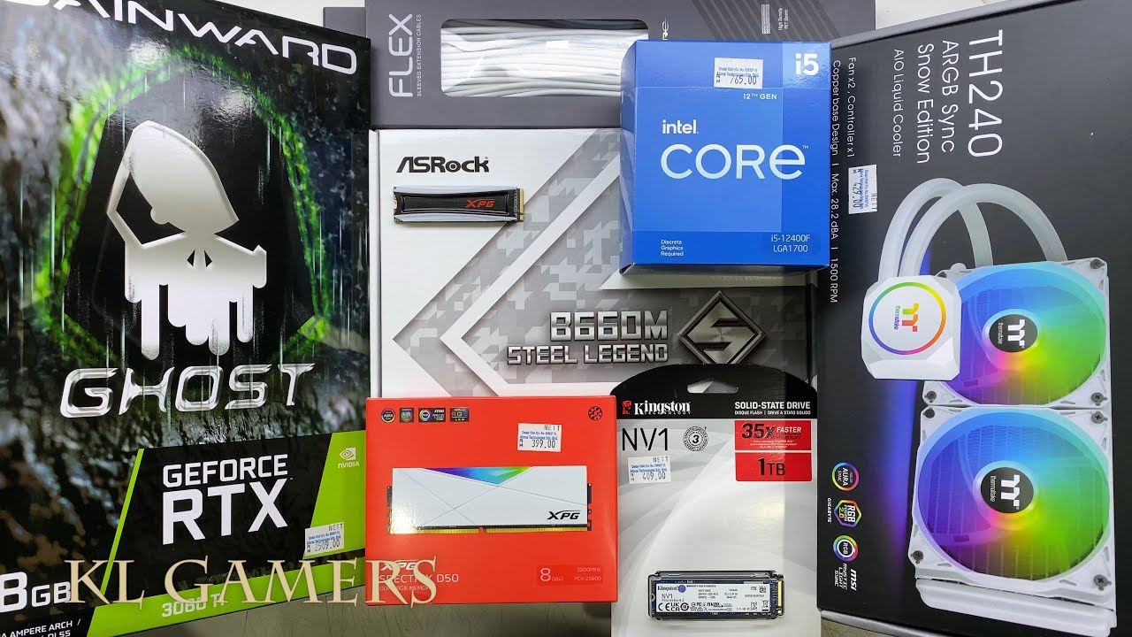 intel Core i5 12400F ASRock B660M STEEL LEGEND XPG SPECTRIX D50 RTX3060 TH240 ARGB Sync SNOW Edition
