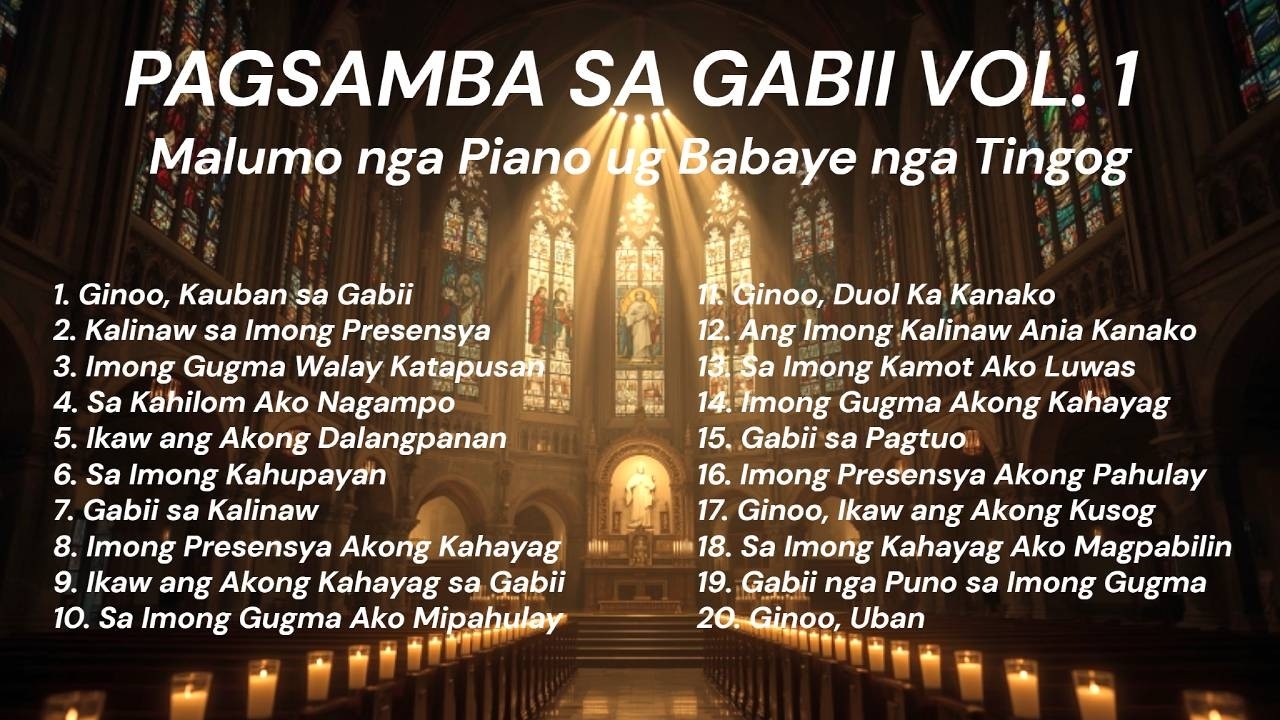 20 Awit sa Pagsamba sa Gabii Vol. 1 ✝️ Malumo nga Piano ug Babaye nga Tingog 🙏🌙