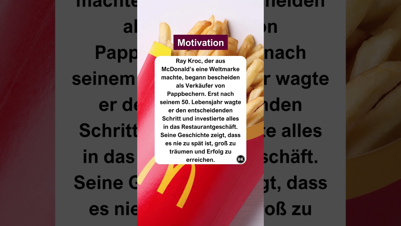 Erfolg kennt kein Alter #motivation