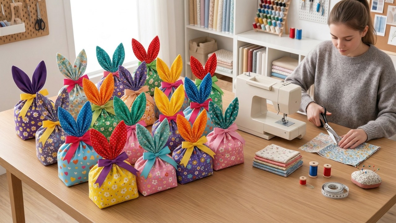 2 Easter Gift Bag Patterns That Can Be Sewn in 10 Minutes 💟 Gift Sewing Ideas 💟