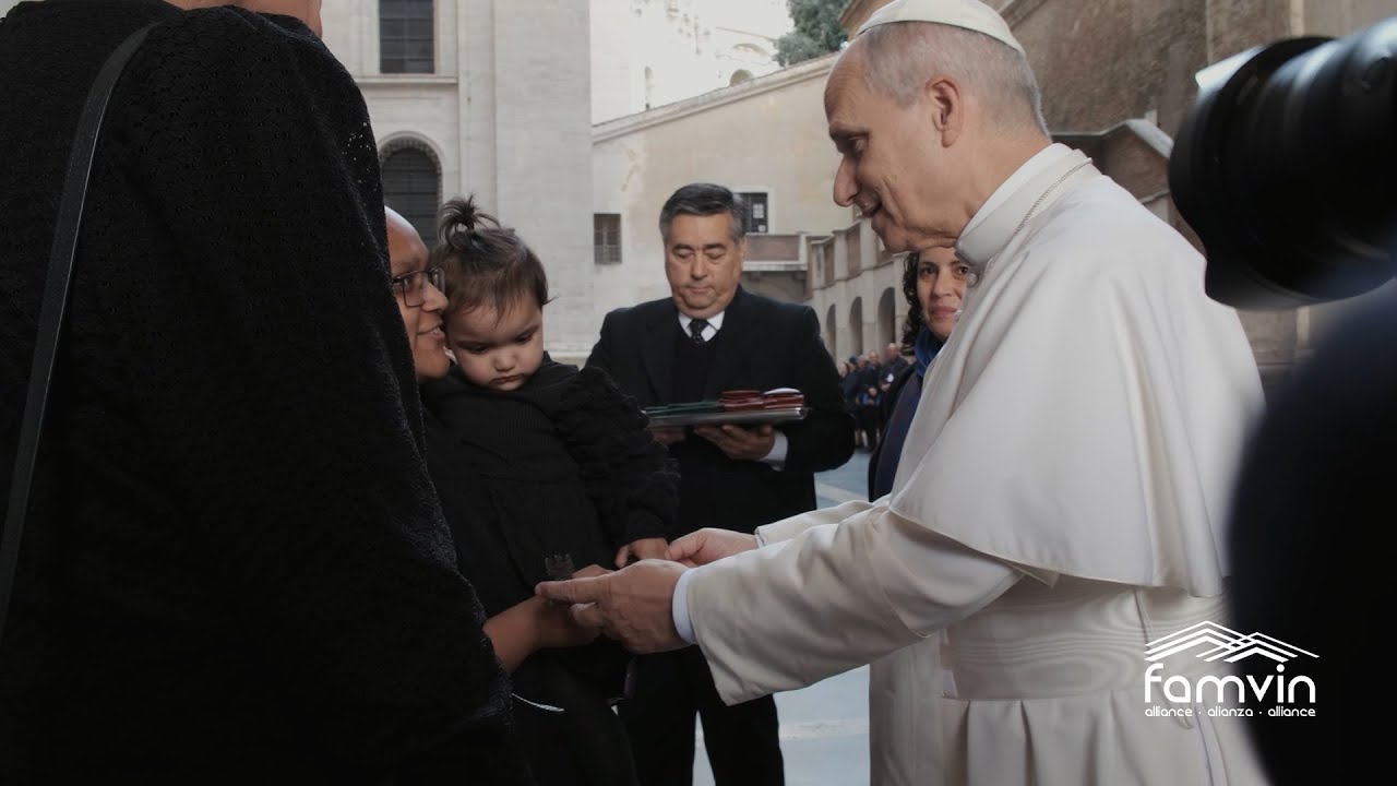 Pope Leo meets with families housed by the “13 Houses”  Jubilee Project