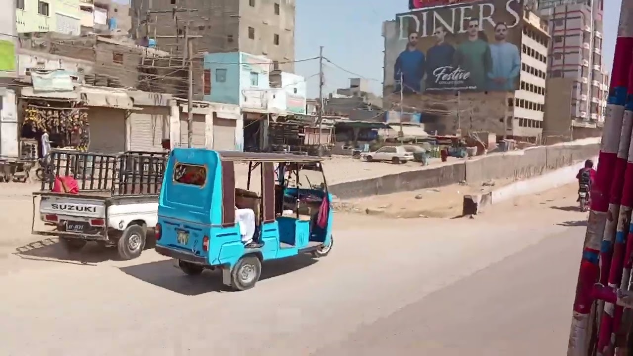 Jail chowrangi to Hasan square Karachi road view | Karachi road view