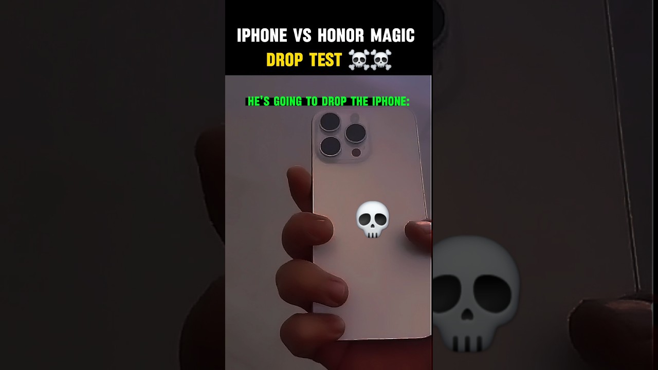 Honor Magic vs. iPhone + Drop Test 💀 #viralvideo #apple #honormagic
