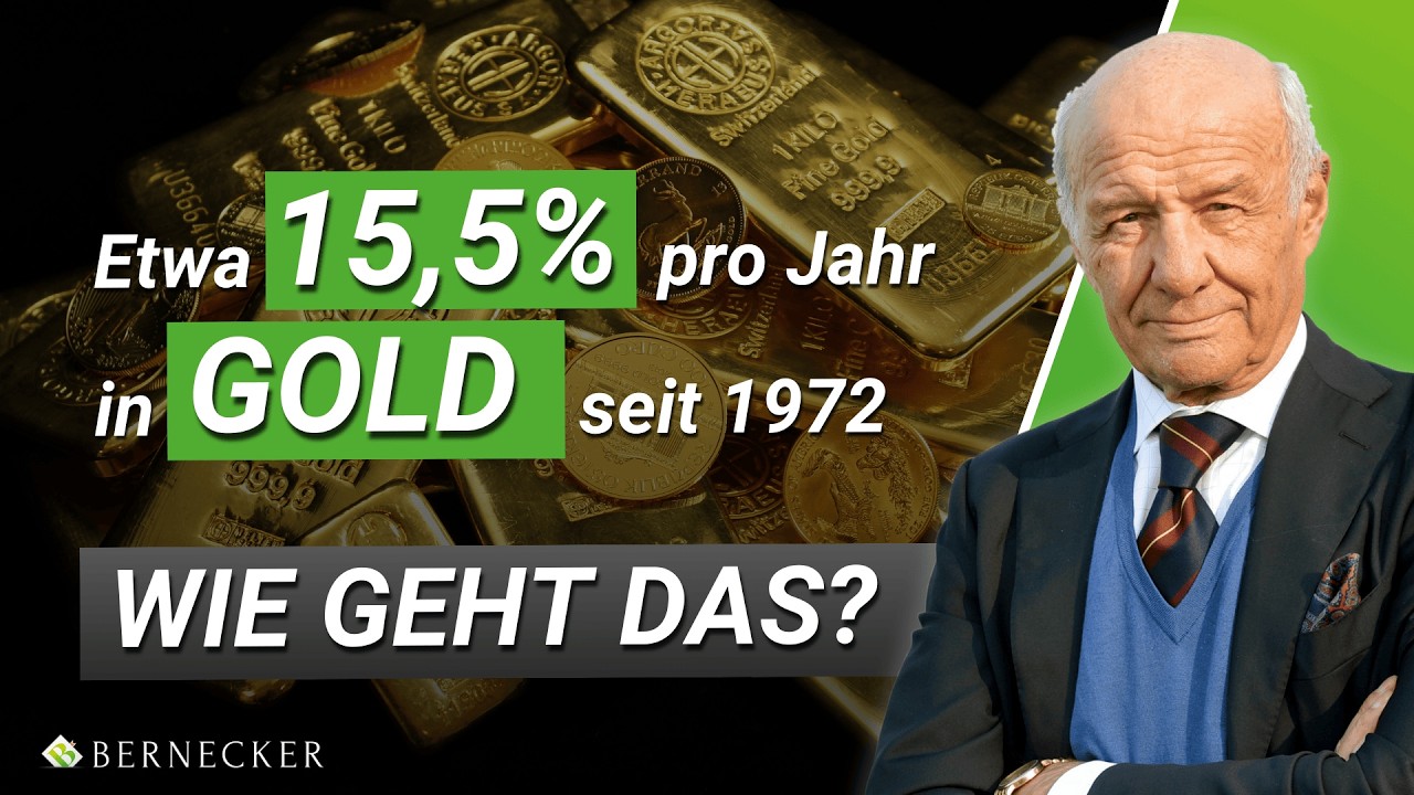 Etwa 15,5 % pro Jahr in Gold seit 1972 - Wie geht das? | Hans A. Bernecker im Bernecker.TV
