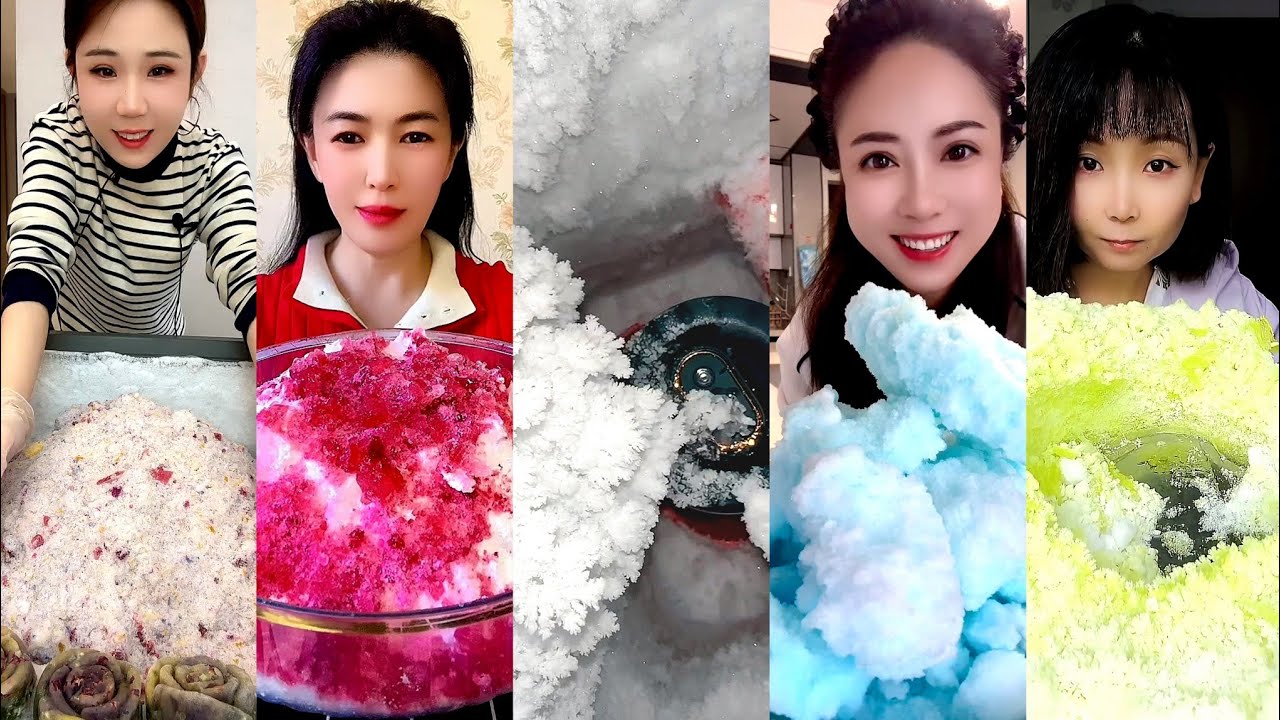 ASMR WHITE ICE EATING / FREEZER FROST EAT 