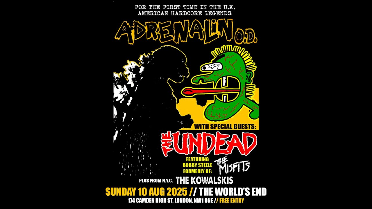 Adrenalin O.D. - The Worlds End - London - 10/08/25 (Full Show) 4K