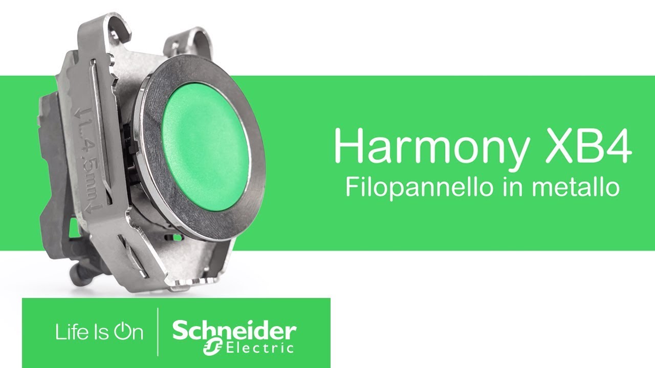 Montaggio del Pulsante Harmony XB4 Filo Pannello in Metallo | Schneider Electric Italia