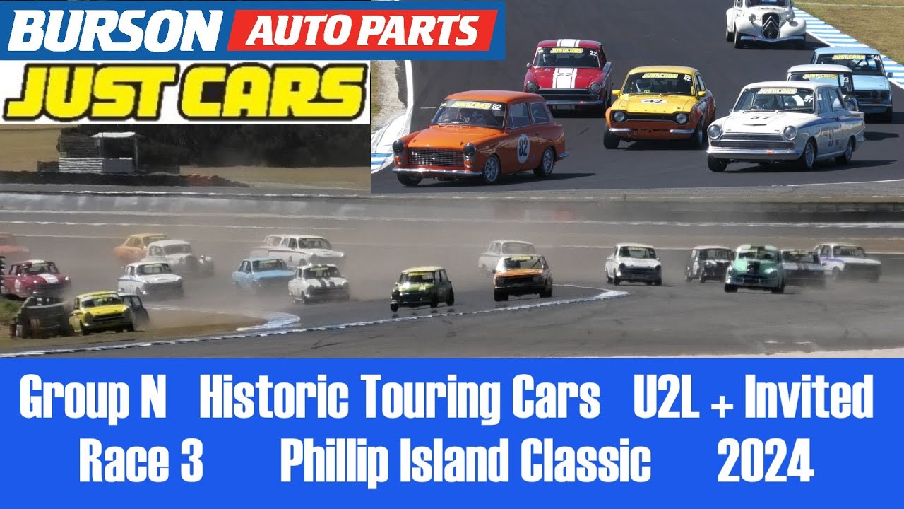 Race 3 Under 2L + Invited Group N Historic Touring Cars Phillip Island Classic 2024 Historics