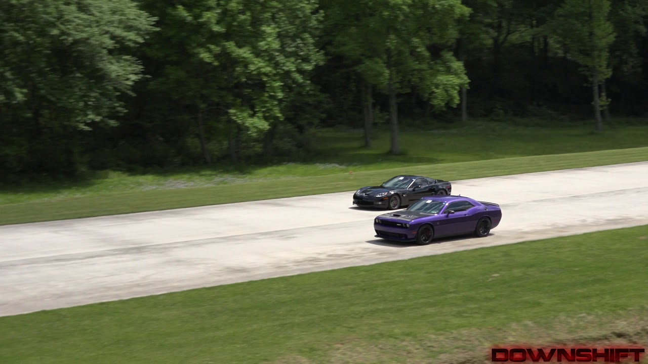 650hp C6 Corvette Z06 vs Hellcat Challenger