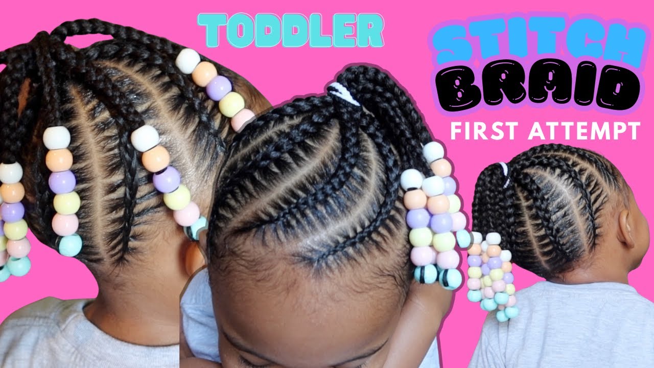 Creative STITCH BRAID Hairstyle for Toddlers // Quick & Easy **NO TALKING** #kidshairstyle #2025