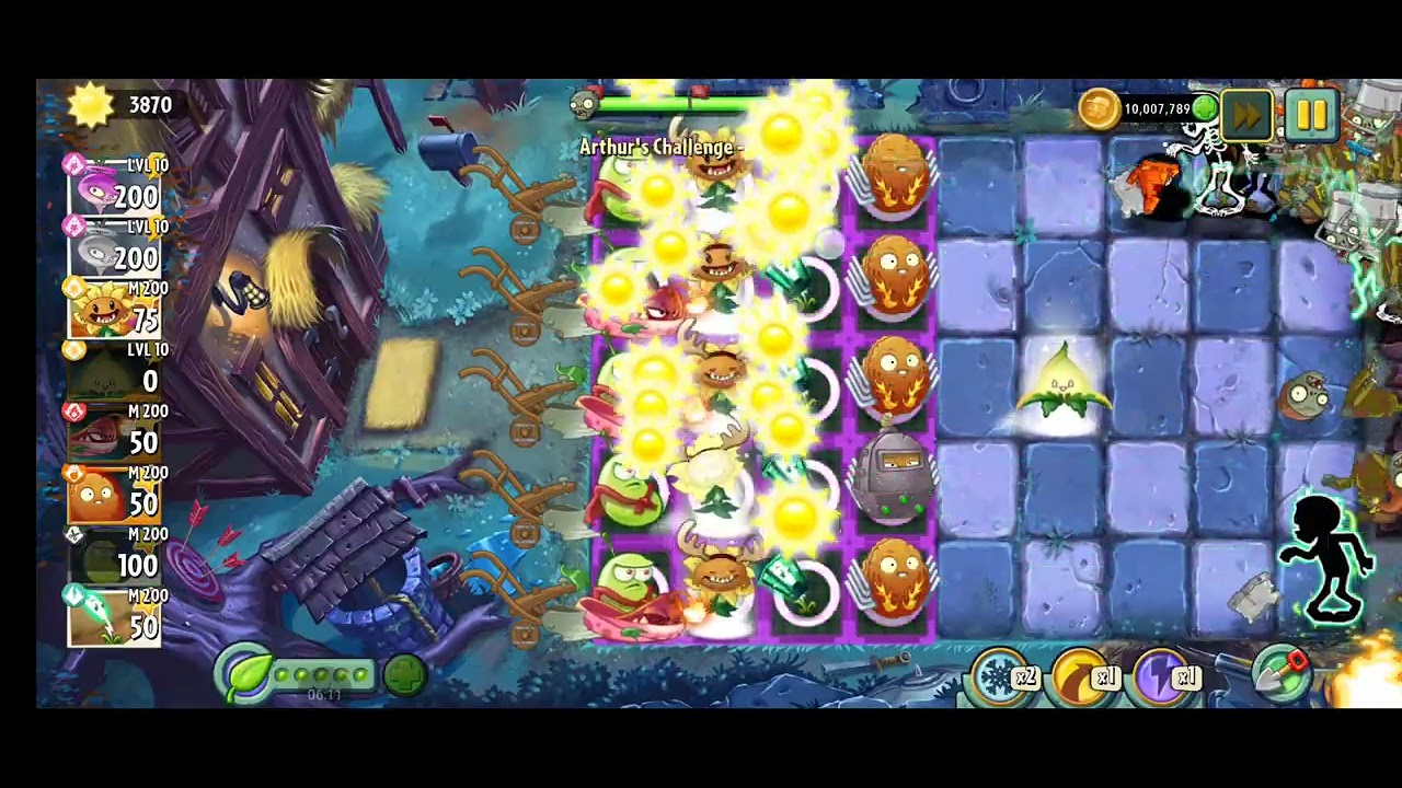 Arthur's Challenge level 151-154 (Dark Ages Enless Zone) #endlesszone #pvz #pvz2 