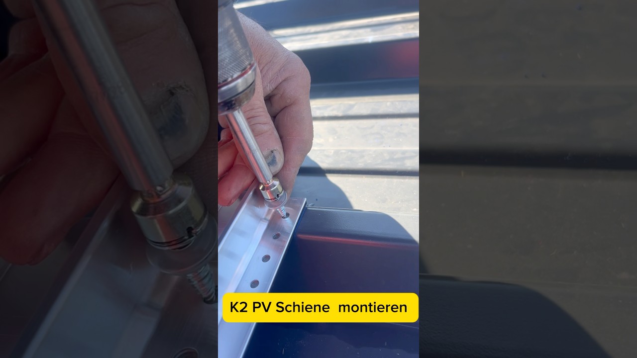 PV Schiene K2 montieren #kantteile #biegen #trapezblech #tips #pvanlage #photovoltaikanlagen