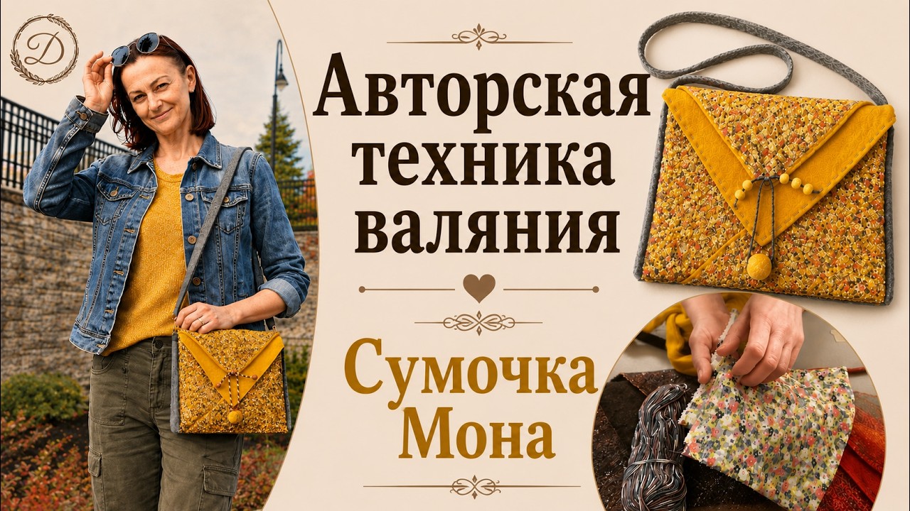 Сумочка из войлока без шаблона. Анонс МК « Сумочка Мона»