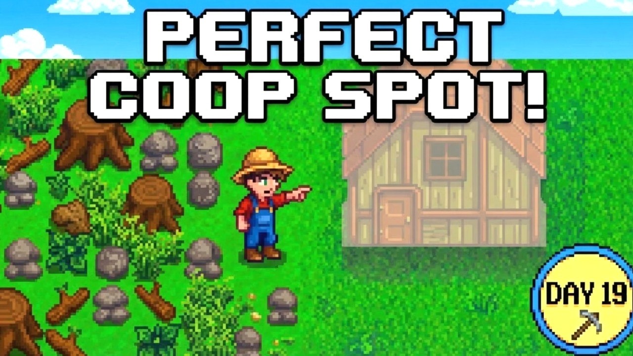 I Finally Picked the PERFECT Spot for My First Coop.. | Day 19 | Stardew Valley Perfection Long Play