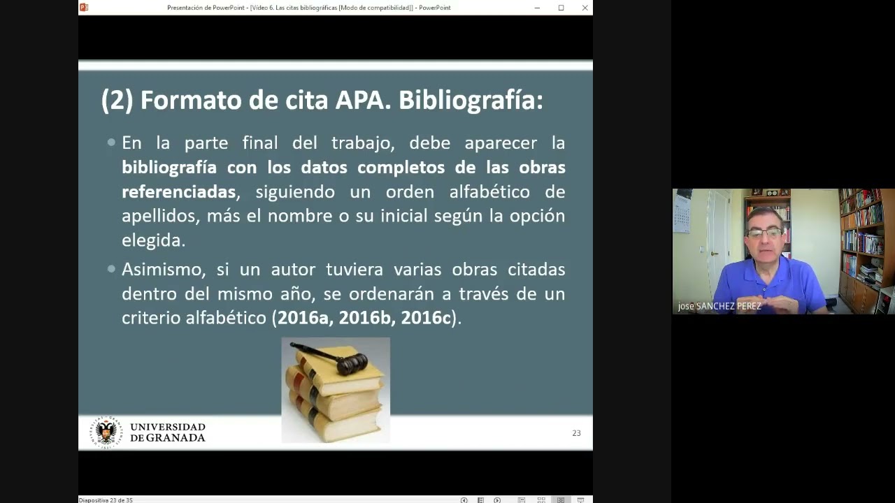 Vídeo 7 (II) Las citas bibliográficas 21' 53''