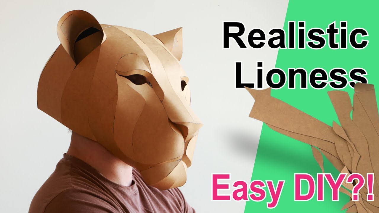Easy Papercraft Lioness – Perfect for Cardboard & EVA Foam!