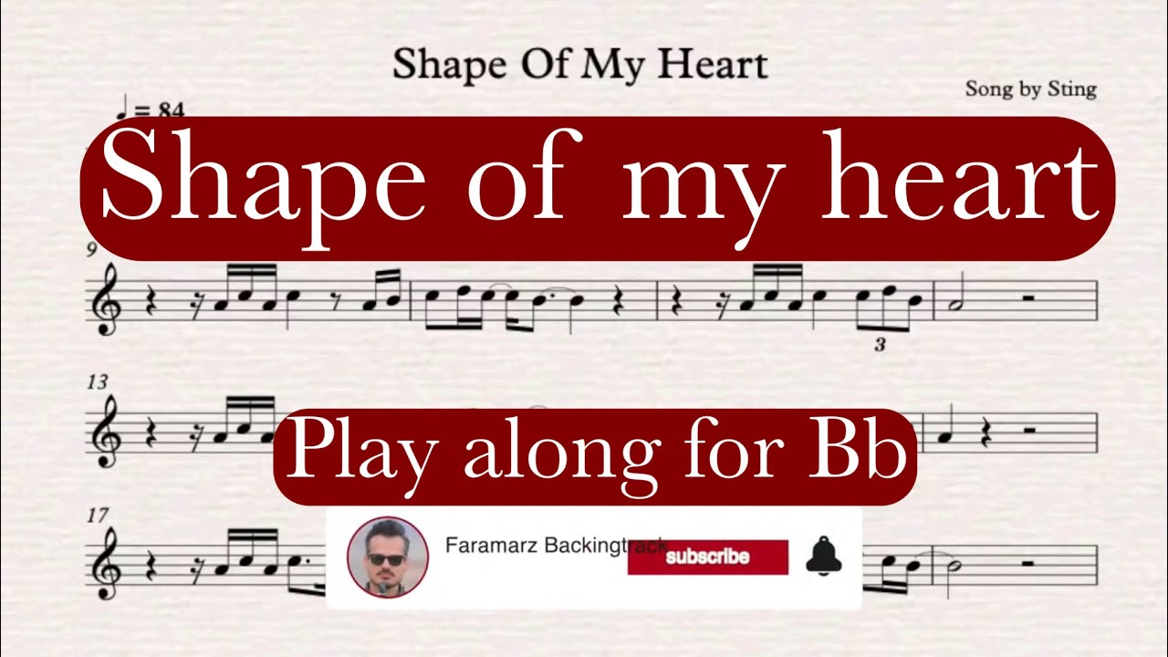 Shape of My Heart - Play along For Bb instrument