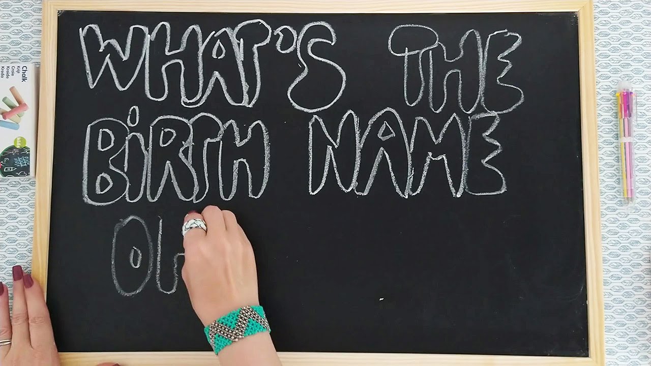 ASMR Writing on a Chalkboard • What's the Real Name of... • No Talking