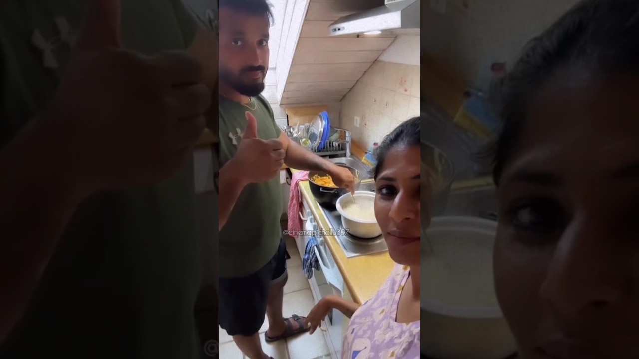 భర్తతో బిరియాని వండించుకుంటున్న నేహ 🤯 #neha #nehachowdary #couple #husband #ytshorts #bigbosstelugu
