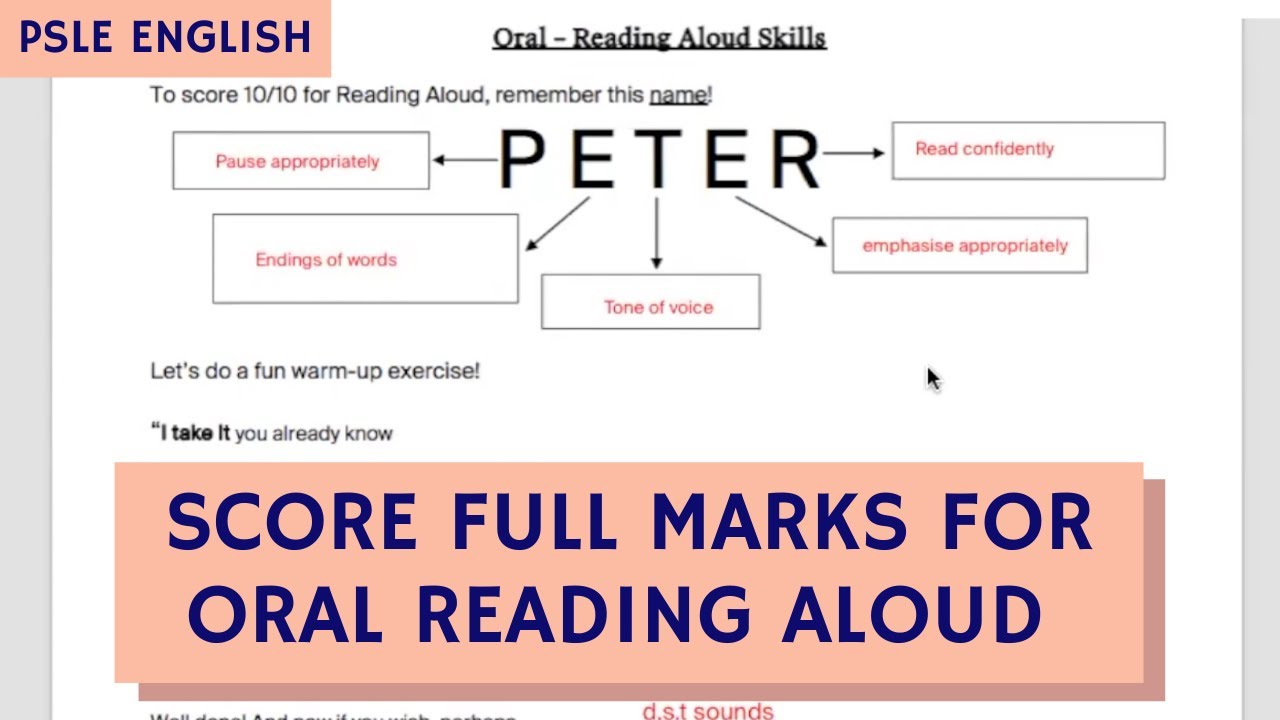Score Full Marks for Oral Reading Aloud (TTA PSLE English Oral Ep 1)