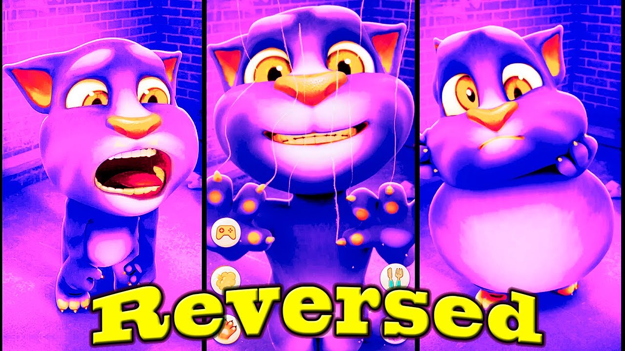 My Talking Tom Reversed - Funny Movement Colors - Funny Cats #talkingtom