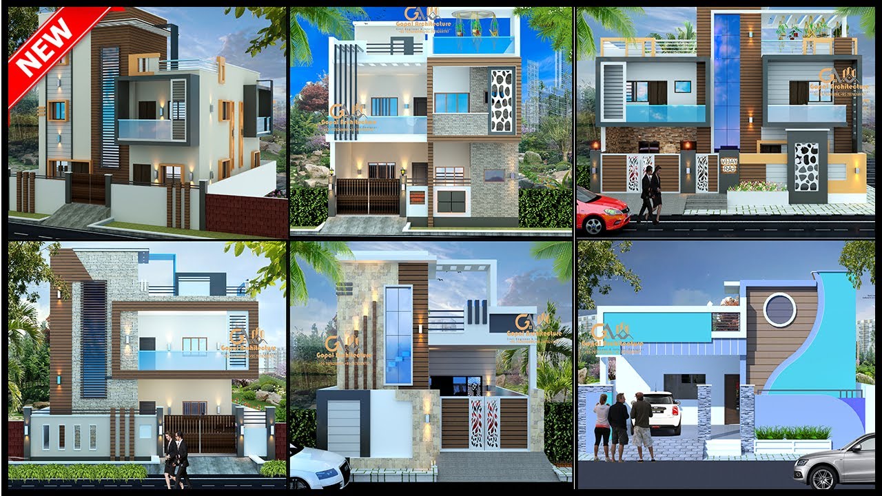 30 Latest Front Elevation Design in 2021 Catelogue | Modern 3D Elevation | Gopal Architecture